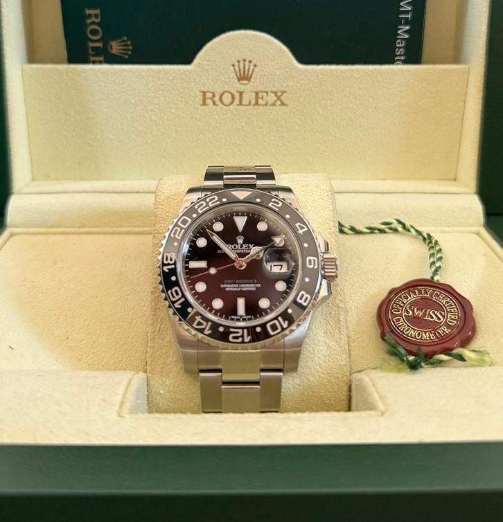 Rolex GMT-Master II 116710LN Fullset 2014, Sieraden, Tassen en Uiterlijk, Horloges | Heren, Gebruikt, Polshorloge, Rolex, Staal