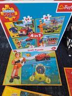 Treft brandweerman Sam puzzel 4 in 1, Ophalen, Meer dan 50 stukjes, Gebruikt, 4 tot 6 jaar