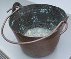 Oude antieke koperen ketel voor bv openhaard hout, papierbak, Antiek en Kunst, Antiek | Koper en Brons, Ophalen of Verzenden, Koper