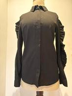 Zwarte ruffle blouse Nikkie maat 32, Zwart, Ophalen of Verzenden, Zo goed als nieuw, Nikkie