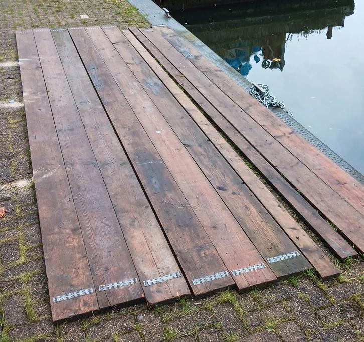 8 steigerplanken, Doe-het-zelf en Verbouw, Hout en Planken, Gebruikt, Plank, Steigerhout, 300 cm of meer, 25 tot 50 mm, Ophalen