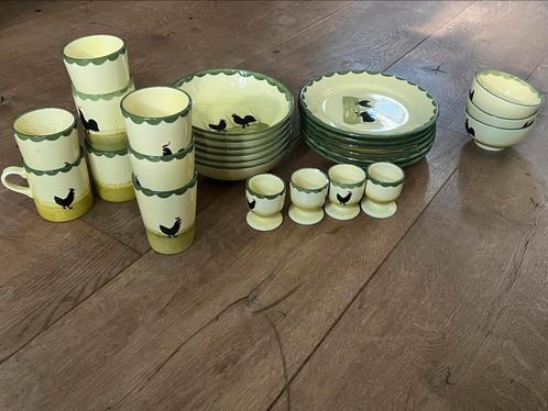 Kip en haan servies, Huis en Inrichting, Keuken | Servies, Gebruikt, Compleet servies, Overige stijlen, Ophalen of Verzenden