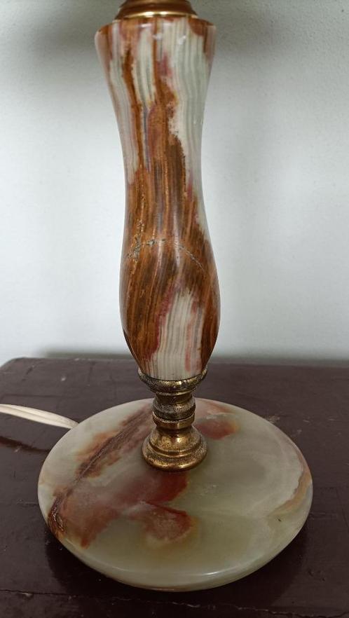 Vintage schemerlamp tafellamp onyx Hollywood regency retro, Huis en Inrichting, Lampen | Tafellampen, Minder dan 50 cm, Ophalen of Verzenden