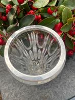 Kristal vaas met echte sterling zilveren rand, Ophalen of Verzenden