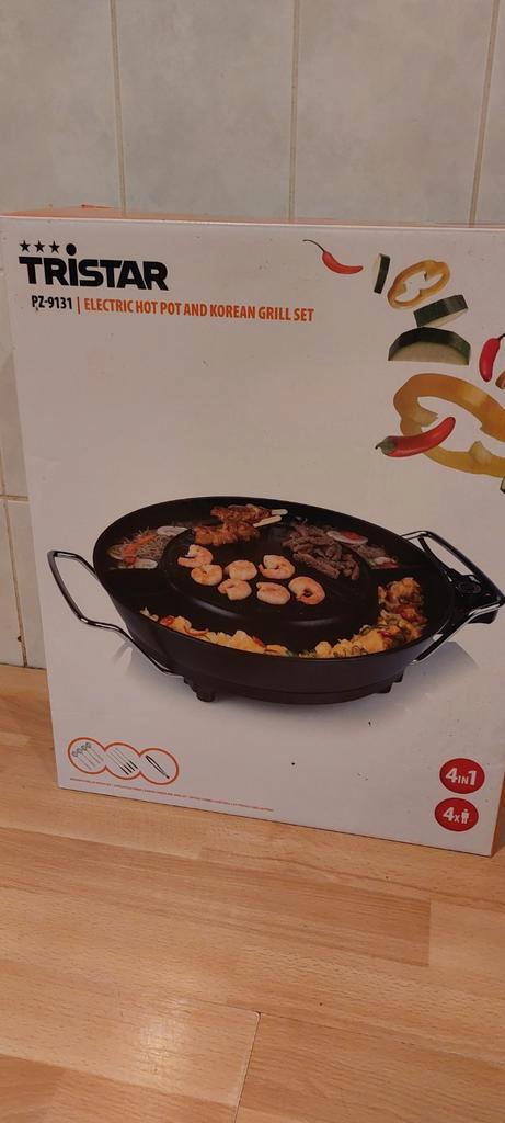 Tristar PZ-9131 Elektrische Hot Pot & Grill, Witgoed en Apparatuur, Grillplaten, Nieuw, Tafelgrill, Vaatwasmachinebestendig, Ophalen of Verzenden
