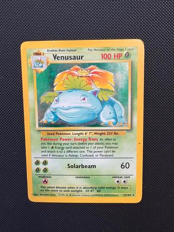 Venusaur holo 15/102 pokemkn base set beschikbaar voor biedingen