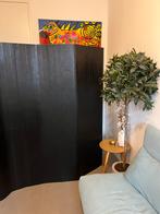Zwart bamboe kamerscherm met latjes en vilt 250x165, Ophalen of Verzenden, Zo goed als nieuw