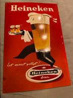 Emaille bord, Verzamelen, Biermerken, Ophalen of Verzenden, Gebruikt, Reclamebord, Plaat of Schild, Heineken