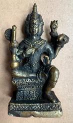 Oud bronzen beeldje van de god Brahma, Ophalen of Verzenden