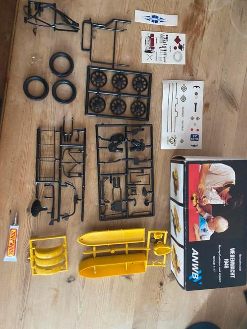 ANWB harley Davidson motor met zijspan, Hobby en Vrije tijd, Modelbouw | Auto's en Voertuigen, Ophalen of Verzenden
