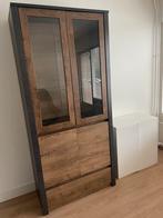 Meubella - Monaco - Vitrinekast met Glas, Huis en Inrichting, Kasten | Dressoirs, Ophalen, Gebruikt, 50 tot 100 cm, Glas