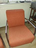 Madagaskar Oranje Montel fauteuils 2st, Huis en Inrichting, Fauteuils, Ophalen, Gebruikt, 75 tot 100 cm, Metaal