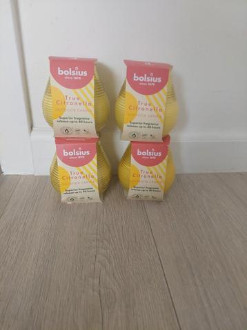 4x Bolsius Citronella Kaarsen - Nieuw! beschikbaar voor biedingen
