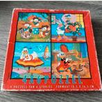 Donald Duck puzzels 4 van 6 schuine stukjes, Ophalen of Verzenden, Minder dan 10 stukjes, Gebruikt