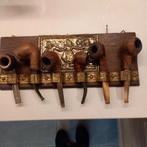 Pijpenrekje klederdracht messing plus 6 pijpen, Ophalen of Verzenden, Sigarenbandjes