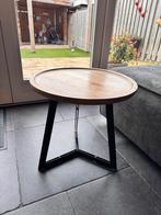 Leuke mango houten bijzettafel, Ophalen, Rond, 50 tot 100 cm, Zo goed als nieuw