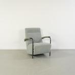 1x Leolux Scylla Fauteuil Hoog Blauwgroene Stof - Zwart