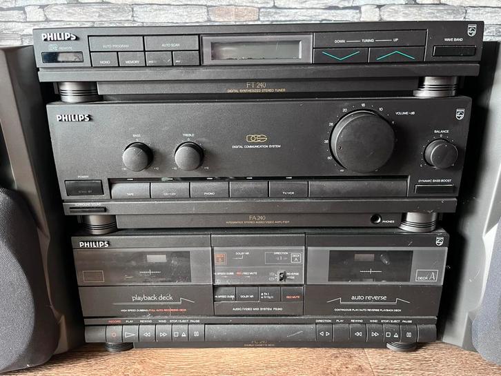 Philips versterker/ receiver met aansluiting voor 4 speakers, Audio, Tv en Foto, Versterkers en Receivers, Gebruikt, Overige systemen