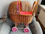 Poppenwagen, riet, Kinderen en Baby's, Speelgoed | Poppen, Ophalen, Zo goed als nieuw, Babypop