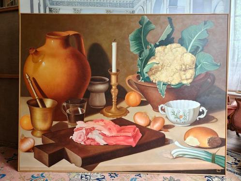 "Spaans stilleven met bloemkool" van De Kunstfabriek, Antiek en Kunst, Kunst | Schilderijen | Klassiek, Ophalen