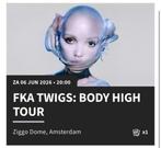 4x FKA Twigs 6 juni Ziggo Dome | Zitplaats, Eén persoon, Juni
