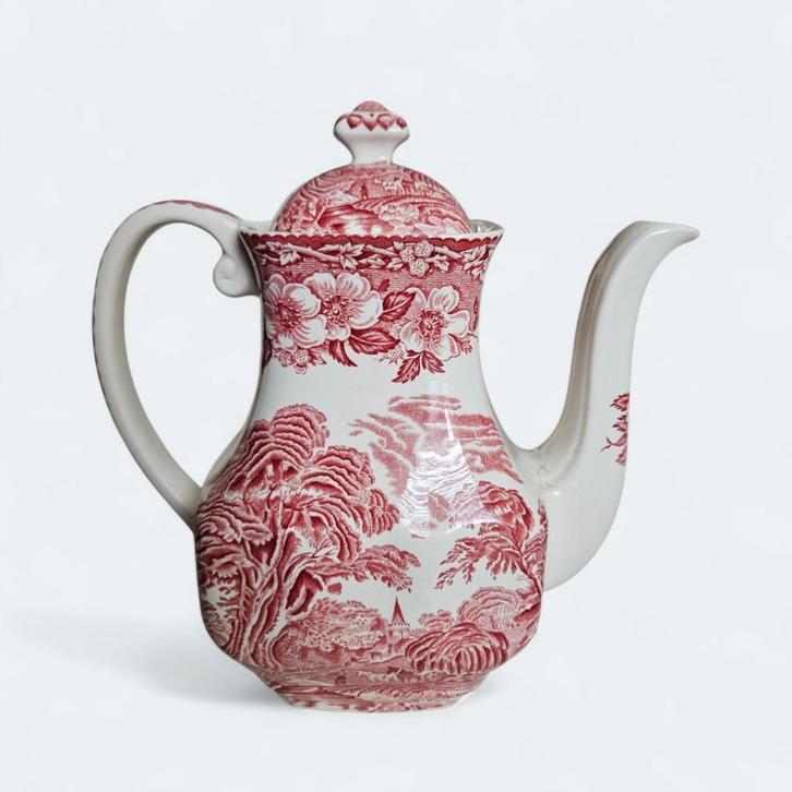 Vintage Engelse theepot Woodland – Enoch Wedgwood, Antiek en Kunst, Antiek | Servies compleet, Ophalen of Verzenden