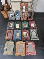 Oosterse spiegel print op hout Arabisch marokkaans, Huis en Inrichting, Woonaccessoires | Spiegels, Nieuw, Ophalen of Verzenden