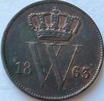 Schitterende cent 1863, Postzegels en Munten, Munten | Nederland, Ophalen of Verzenden, Koning Willem III, 1 cent, Losse munt