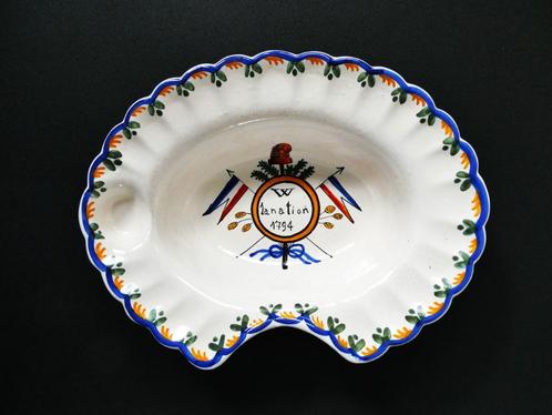 Scheerbekken aderlaatbekken revolutionair 1794 La Nation, Antiek en Kunst, Antiek | Keramiek en Aardewerk, Ophalen of Verzenden
