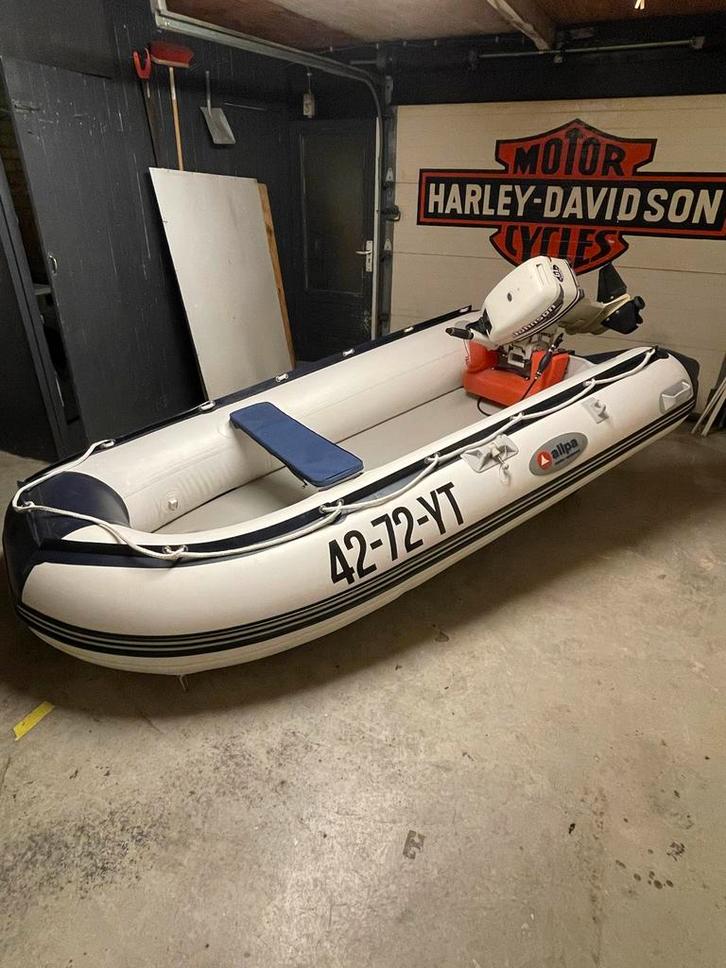 rubberboot met 15pk johnson buitenboordmotor, Watersport en Boten, Kano's, Gebruikt, Overige typen, Ophalen