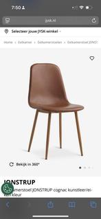4 eetkamerstoelen JONSTRUP, Huis en Inrichting, Stoelen, Ophalen of Verzenden, Zo goed als nieuw, Bruin, Vijf, Zes of meer stoelen