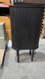 Dressoir Livia - Zwart- Schuifdeur - Mangohout, Minder dan 50 cm, Ophalen of Verzenden, Modern, 25 tot 50 cm