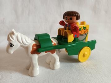 Vintage Duplo set 2695 paard en wagen beschikbaar voor biedingen