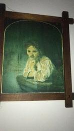 Rembrandt reproduktie in eikenlijst, Antiek en Kunst, Kunst | Schilderijen | Klassiek, Ophalen of Verzenden