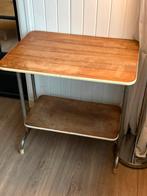 Vintage bijzettafeltje, Ophalen of Verzenden, Gebruikt, Rechthoekig, 55 tot 75 cm