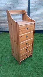 Houten ladekast met 5 lades, Ophalen, Zo goed als nieuw, 25 tot 50 cm