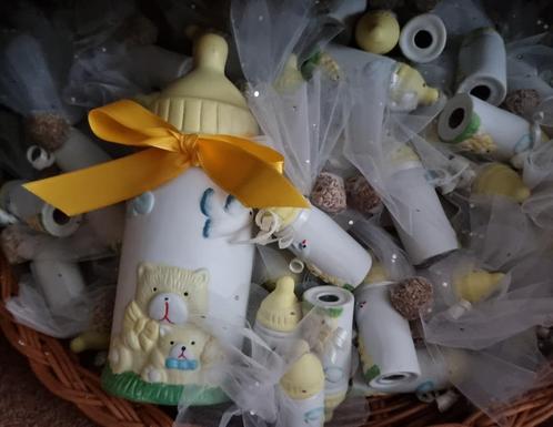 geboorte bedankjes, blauw en geel, Kinderen en Baby's, Kraamcadeaus en Geboorteborden, Nieuw, Ophalen of Verzenden