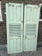 Set brocante houten groene luiken, Ophalen