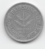 Palestina 50 mils 1940 KM# 6, Postzegels en Munten, Munten | Azië, Midden-Oosten, Zilver, Losse munt, Verzenden