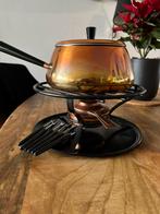 Spring fonduepan/set koper zgan, Witgoed en Apparatuur, Fonduesets, Ophalen of Verzenden, Zo goed als nieuw, Brander, Fondueset