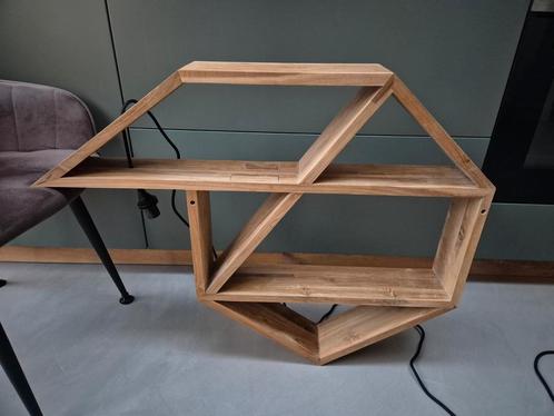 Houten wandrek met geïntegreerde lamp., Huis en Inrichting, Lampen | Wandlampen, Zo goed als nieuw, Hout, Ophalen