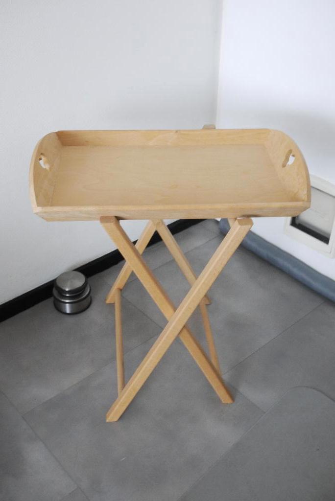 decoratie dienblad (2x) op standaard hout + extra dienblad, Huis en Inrichting, Woonaccessoires | Dienbladen, Zo goed als nieuw