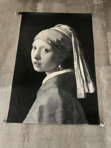 Velours wandkleed Meisje met de parel 105x136 cm NIEUW – €75 beschikbaar voor biedingen