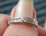 Zilveren ring Swarovski steentje maat 18, Verzenden, Nieuw, Zilver, Zilver