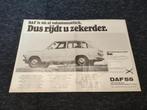 Reclame Poster (A3) DAF 55 Combi/ Variomatic (1970), Verzenden, Gebruikt, Auto's