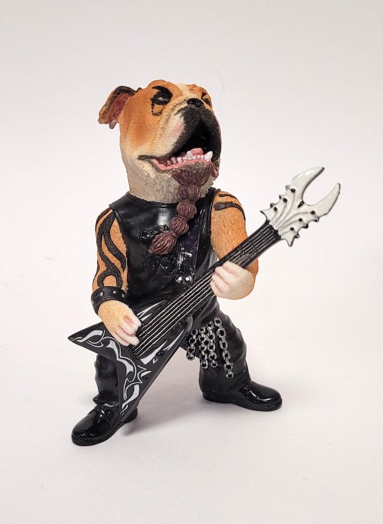 James Hetfield Bulldog beeldje by Warren Stratford deco, Verzamelen, Muziek, Artiesten en Beroemdheden, Nieuw, Foto of Kaart, Ophalen of Verzenden