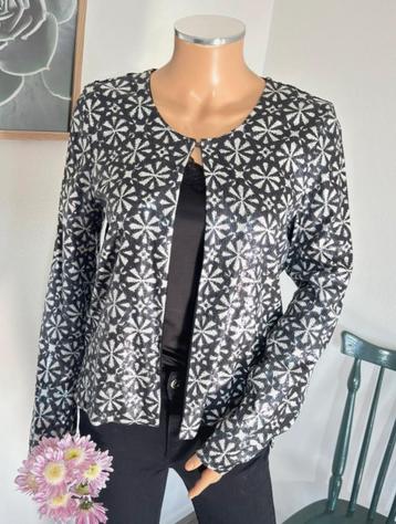 COSTES pailetten blazer maar S - zwart - wit beschikbaar voor biedingen