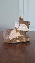 Keramieken slapende vos, Ophalen of Verzenden, Zo goed als nieuw, Steen, Dierenbeeld