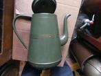 emaille donkergroen met goudbies koffiekan, Antiek en Kunst, Antiek | Emaille, Ophalen of Verzenden