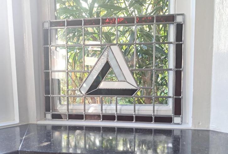 Bijzonder glas-in-loodraam, Antiek en Kunst, Antiek | Woonaccessoires, Ophalen of Verzenden